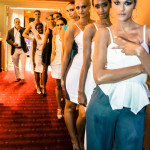 The models strike a pose before the show!
