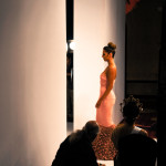 As heavy as this dress was the model looked beautiful!