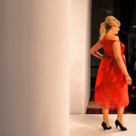 Everyone looks good in a red dress!
