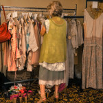 Designer Martha Jackson putting her clothes in the right order!